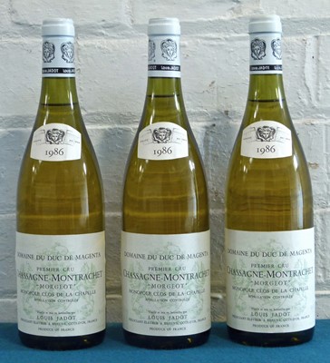 Lot 34 - 3 Bottles Chassagne-Montrachet Premier Cru ‘Morgeot’ Duc de Magenta Mise Louis Jadot