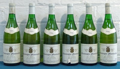 Lot 35 - 6 Bottles Chassagne-Montrachet Premier Cru ‘Les Caillerets’ Domaine Paul Pilot 1986
