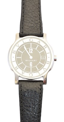 Lot 260 - A stainless steel Bulgari Solotempo quartz watch