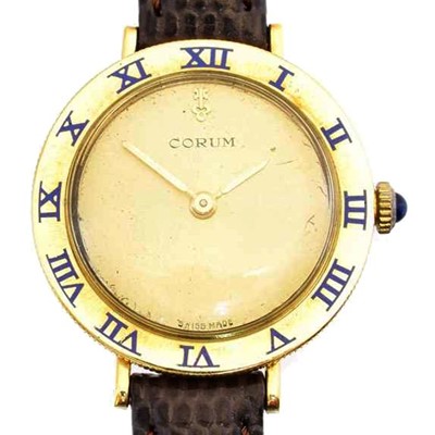 Lot 263 - An 18ct gold Corum watch