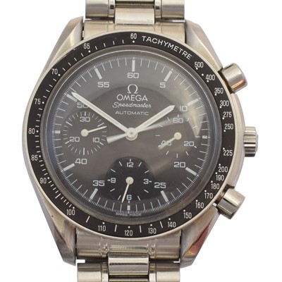 Lot 272 - A stainless steel Omega Speedmaster automatic wristwatch