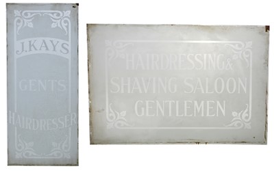 Lot 229 - Two Acid-Etched Barber Window Panels