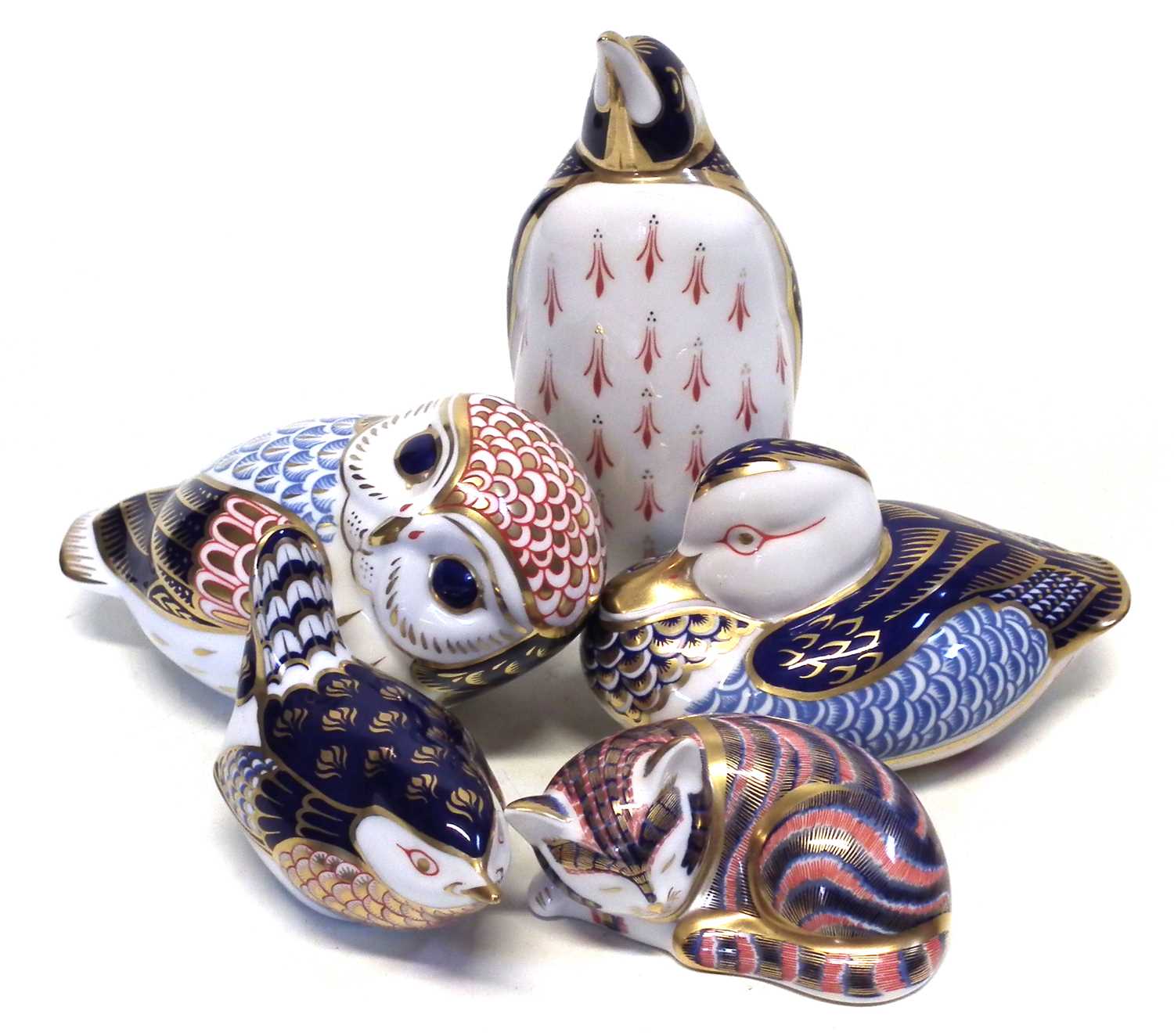 Paperweight Rbc Lot 160 - Five Royal Crown Derby paperweights
