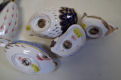 Lot 160 - Five Royal Crown Derby paperweights
