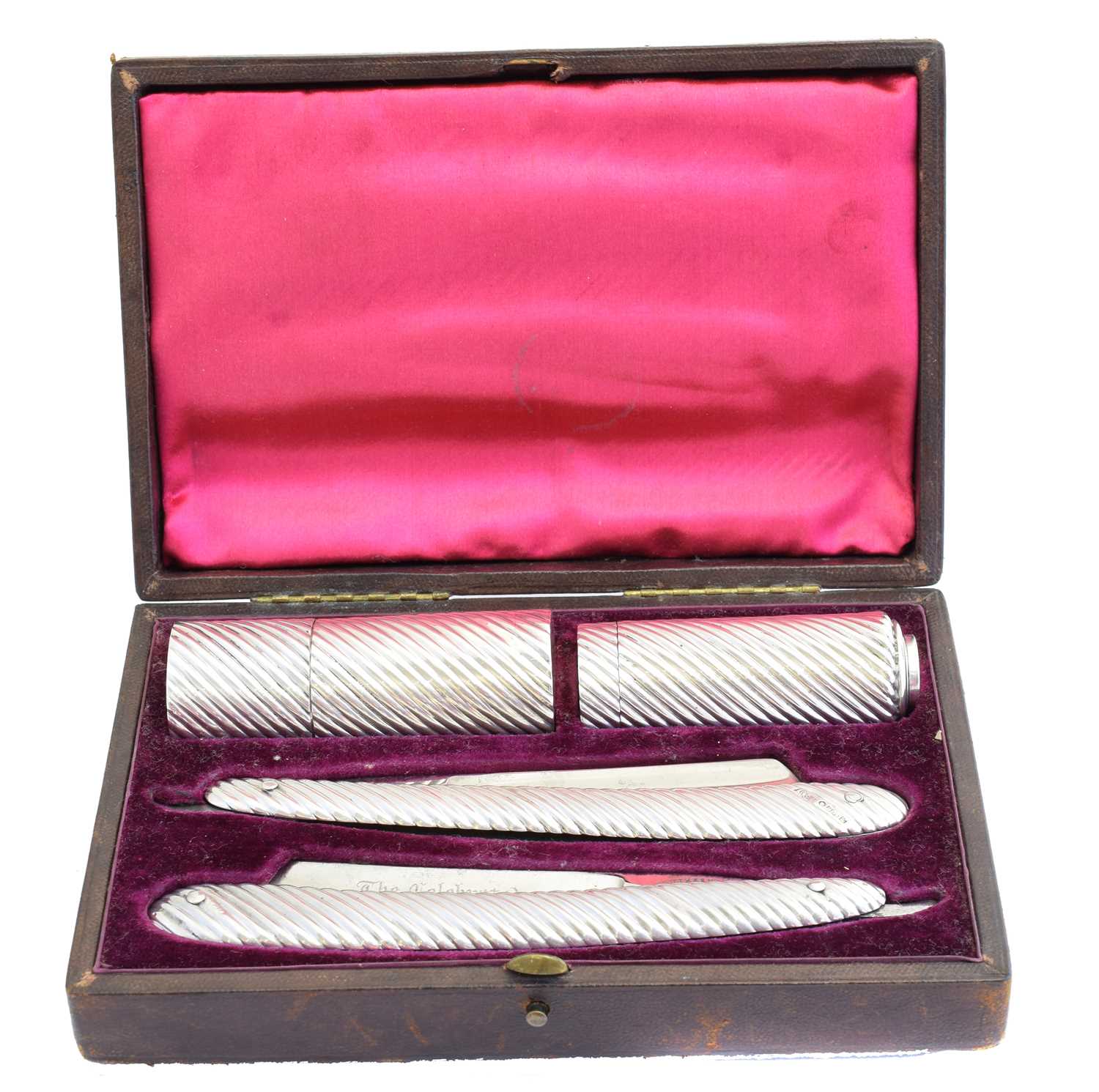 Lot 159 - A Victorian silver barber's set