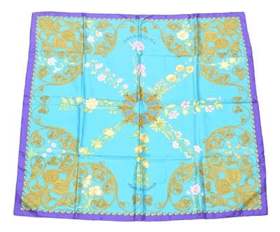 Lot 77 - A Hermès "Arabesques" silk scarf by Henri d'Origny
