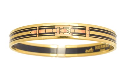 Lot 62 - A Hermès enamel bangle bracelet
