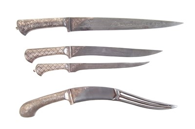 Lot 428 - Indo-Persian Pesh Kabz and three other similar knives