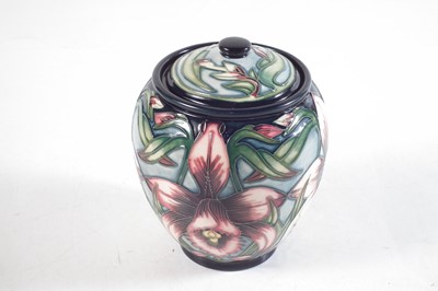 Lot 181 - Moorcroft lidded jar designed by Shirley Hayes