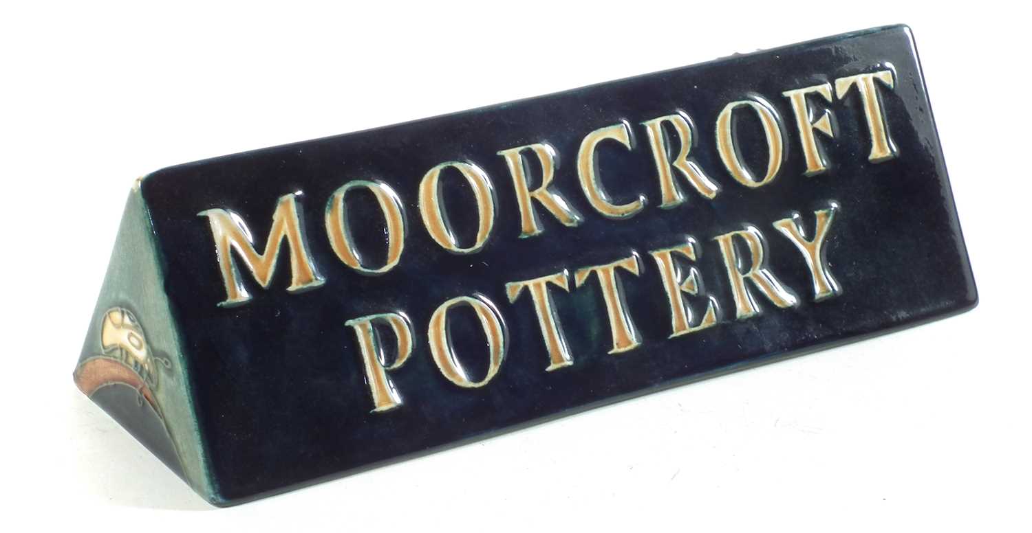 Lot 187 - Moorcroft shop sign