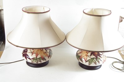 Lot 207 - Pair of Moorcroft lamps
