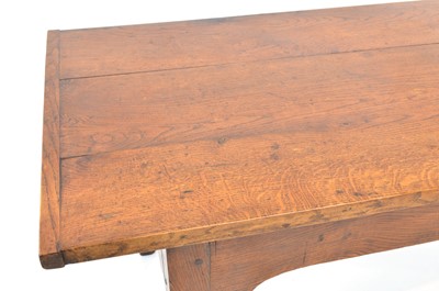 Lot 414 - 18th Century oak and elm dining table