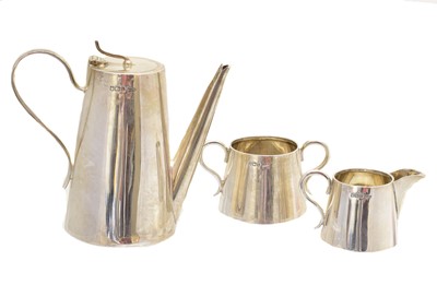 Lot 179 - An Edward VII silver three piece tea set