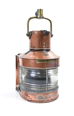 Lot 336 - Copper mast headlamp