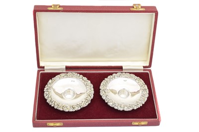Lot 184 - A pair of Elizabeth II cased silver candlesticks