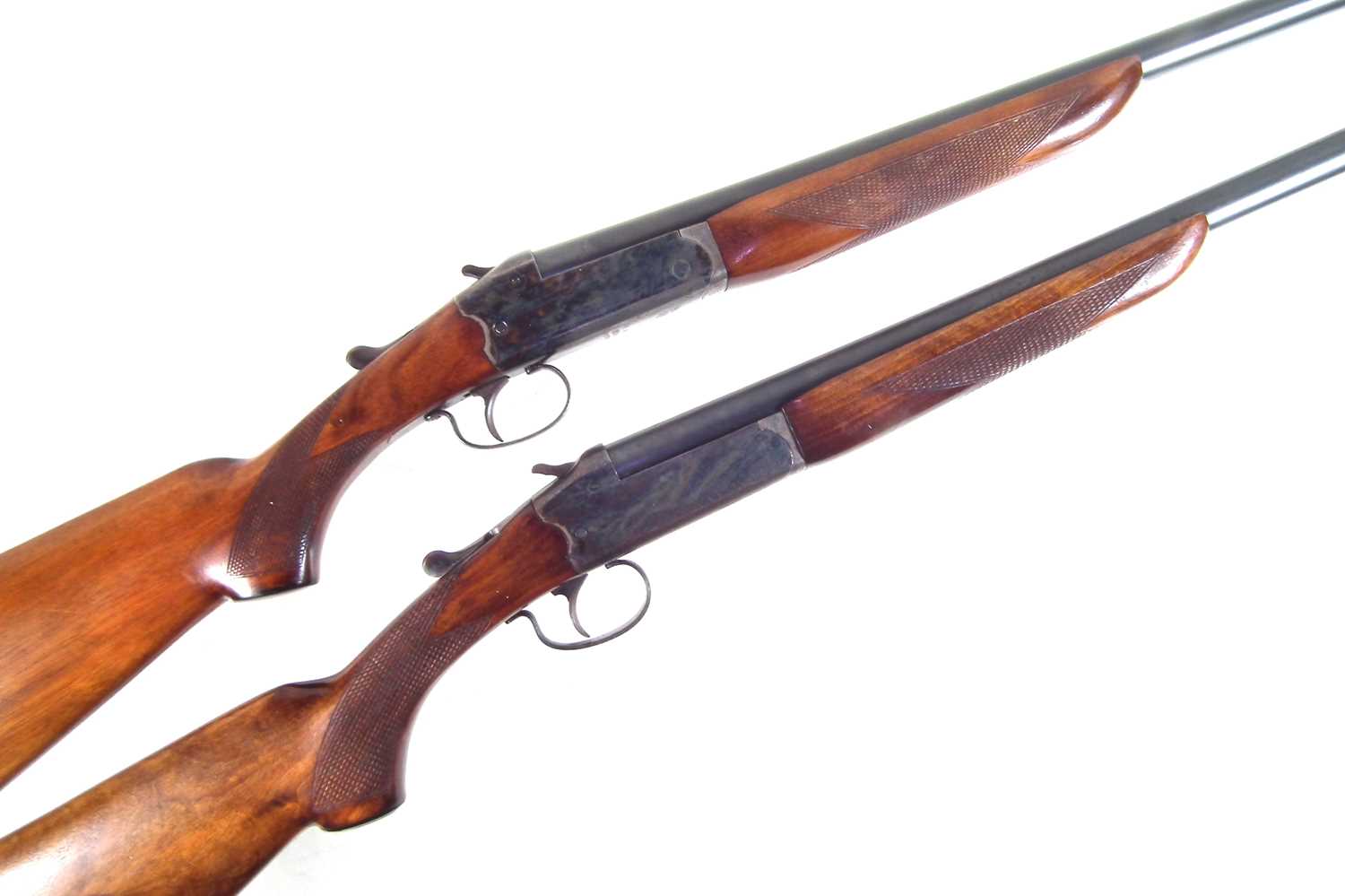 Lot 100 - Matched pair of AYA 12 bore single barrel shotguns