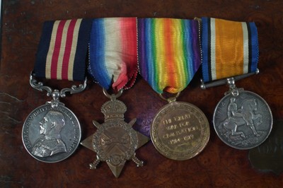 Lot 186 - WW1 Medal Group with Bravery medal