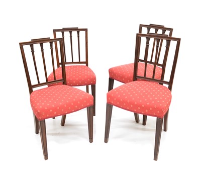 Lot 380 - Twelve Hepplewhite design single chairs