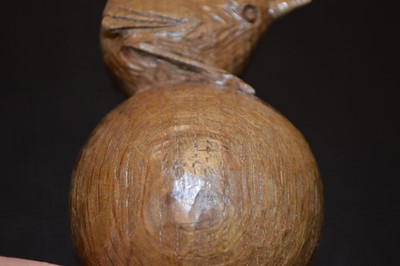 Lot 262 - Wrenman carved wren on balled finial.