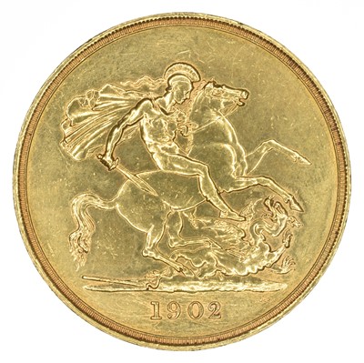 Lot 75 - King Edward VII, Five Pounds, 1902.