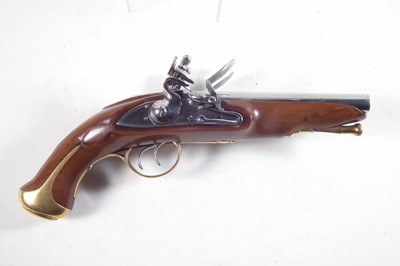Lot 10 - Inert reproduction flintlock double barrel pistol