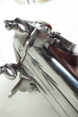 Lot 10 - Inert reproduction flintlock double barrel pistol