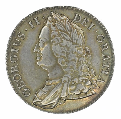 Lot 40 - King George II, Crown, 1743 D. SEPTIMO.