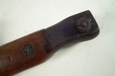 Lot 247 - Ross Rifle bayonet and scabbard with frog