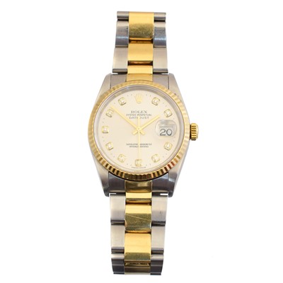 Lot 144 - A gents steel and gold Rolex Oyster Perpetual Datejust wristwatch