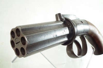 Lot 17 - Percussion pepperpot pistol