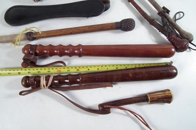 Lot 263 - Collection of truncheons and preists