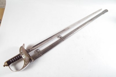 Lot 221 - 20th century replica ERII officers sword and scabbard.