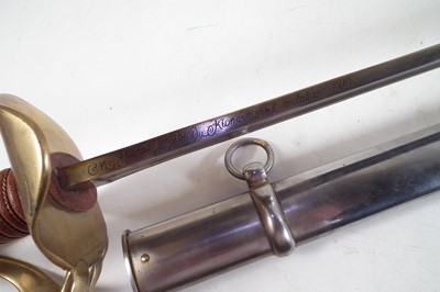 Lot 222 - 20th-century replica of a French AN IX Heavy Cavalry sword and scabbard.