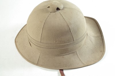 Lot 252 - WWII Linney RAF officer's khaki tropical helmet