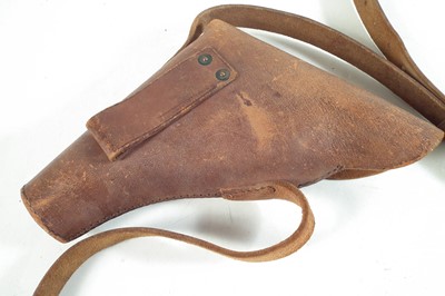 Lot 250 - Rare WWII holster and belt for a 1 inch Signal pistol