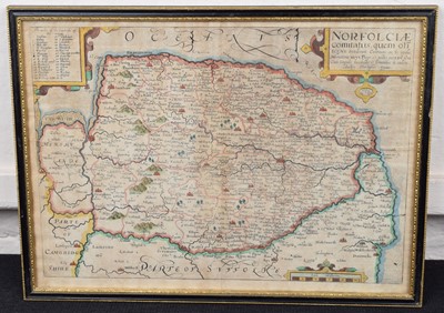 Lot 72 - Saxton-Kip, Map of Norfolk.
