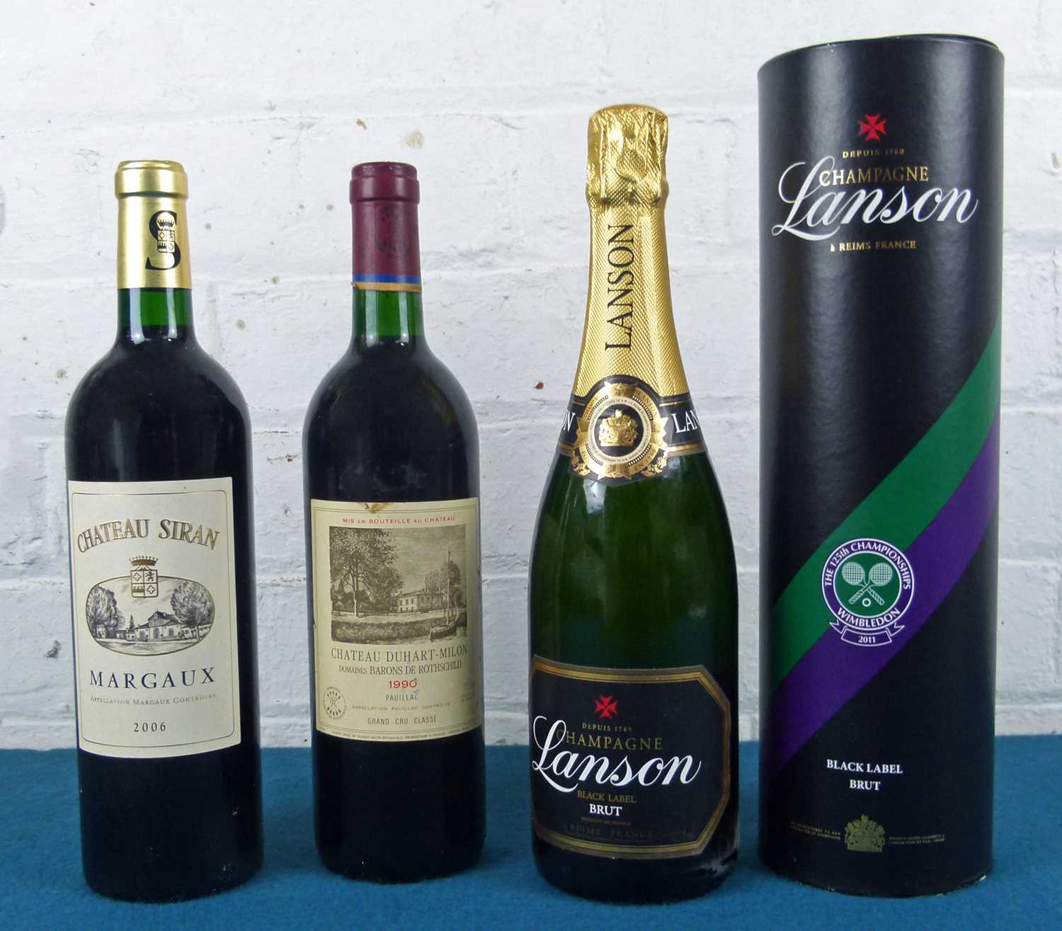 Lot 1 - 3 Bottles Mixed Lot of Fine mature Classified and Bourgeois Claret together with Lanson Champagne