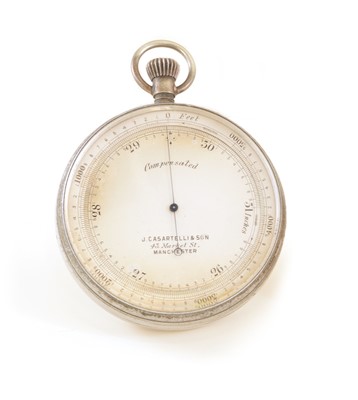 Lot 212 - J. Casartelli & Son Manchester, compensated pocket barometer