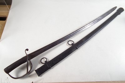 Lot 244 - Lancers sword and scabbard Belgian blade.