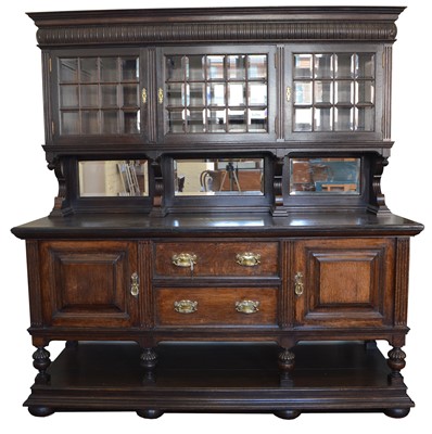 Lot 431 - Victorian stained oak side cabinet