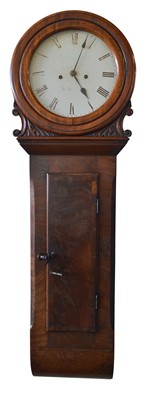 Lot 219 - Victorian mahogany drop dial wall clock