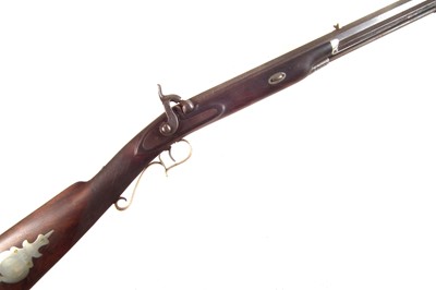 Lot 83 - Percussion Great Plains rifle by J. Gurd and Son.