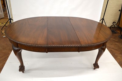 Lot 278 - Late 19th-century mahogany extending dining table and chairs.