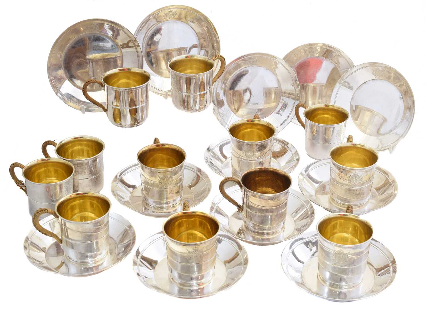 Lot 134 - A twelve piece silver plated set by Christofle