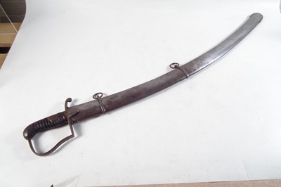 Lot 201 - 1796 pattern light cavalry sabre and scabbard