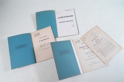 Lot 268 - Three German WWII Flak gunners instructional pamphlets