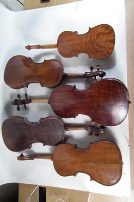 Lot 18 - Four violins and a viola