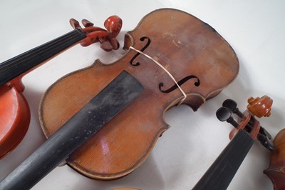 Lot 19 - Six violins