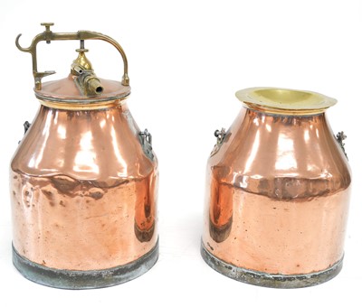 Lot 215 - Pair of Copper Milking Units