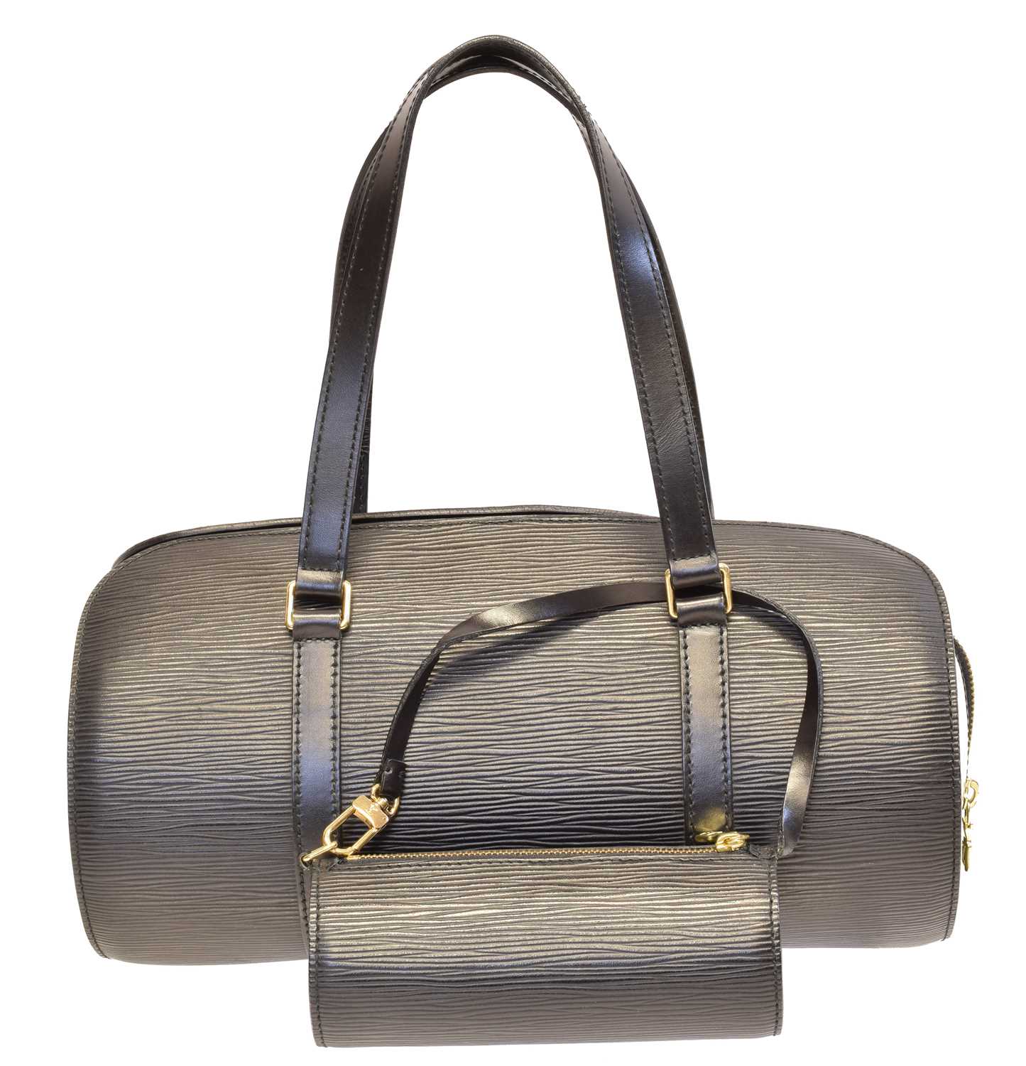Lot 133 - A Louis Vuitton Epi Soufflot handbag and pouch